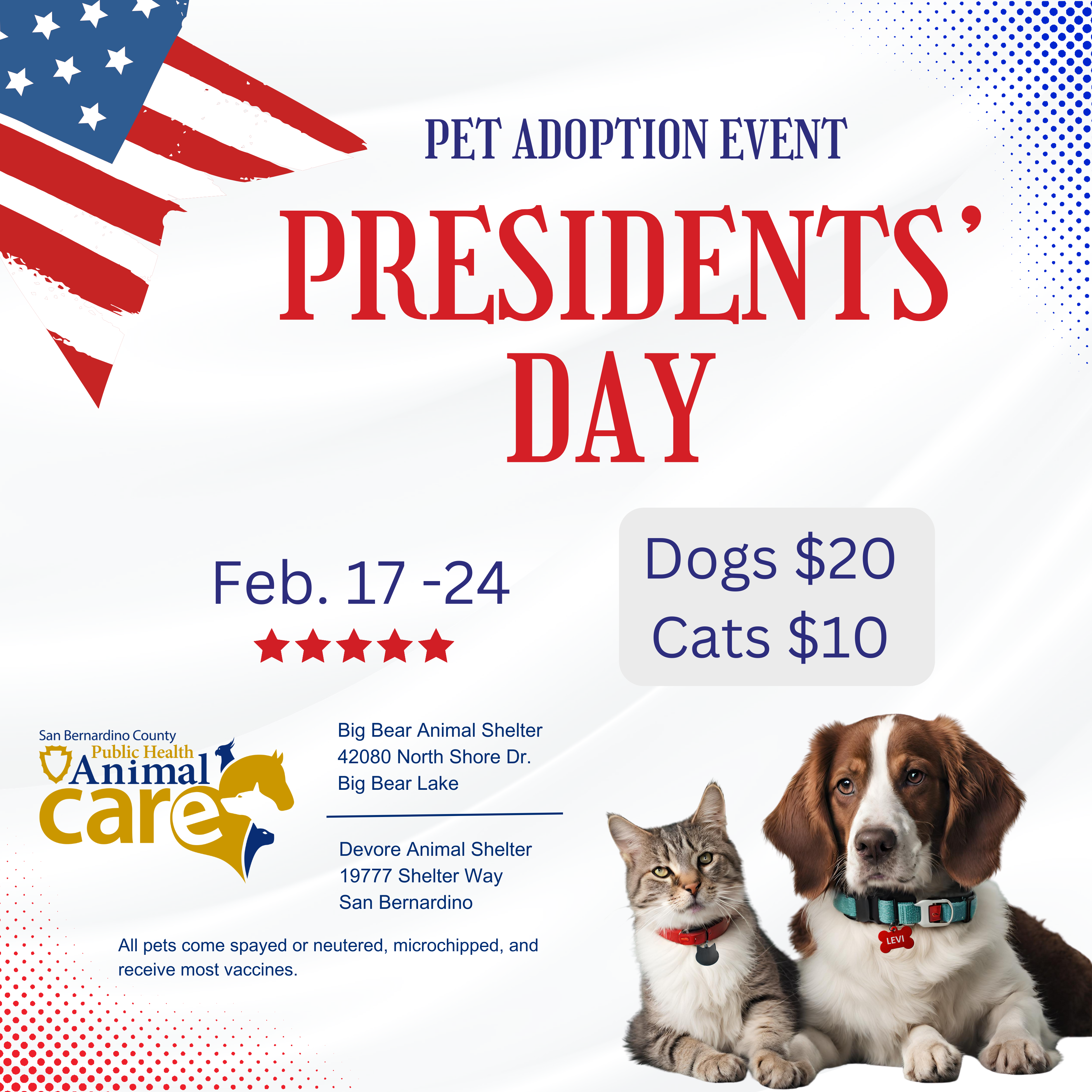 Presidents' Day Pet Adoption Event