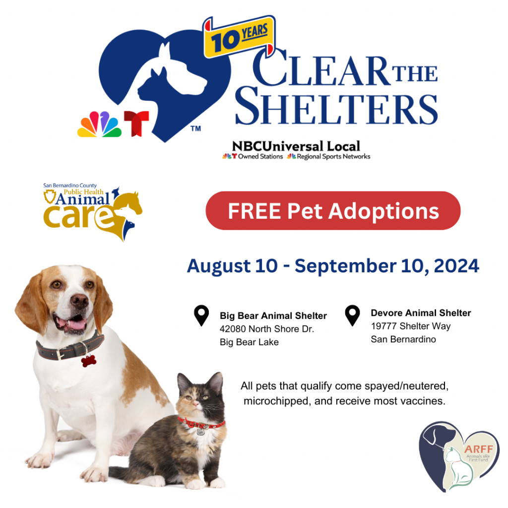 Clear the Shelters campaign - free adoption event